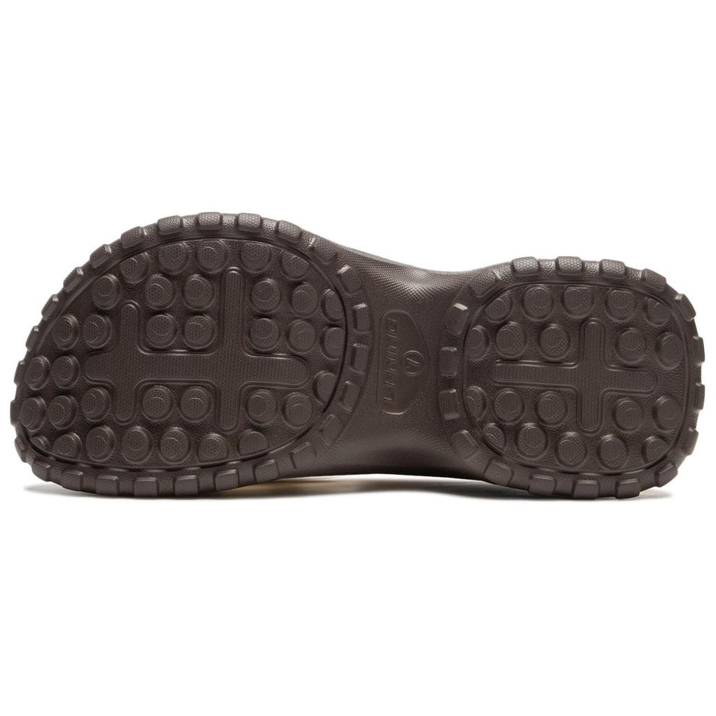 Li Ning Project Fashion Comfortable Simple Versatile Anti-Wear Open-Toe Slippers Women Slippers Off-White AGAU010-1