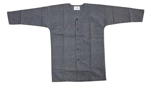 

[Musashino Uniform] Murakami Clothing Japanese Pattern Koiguchi Shirt, 3/4 Sleeves, Left Chest Pocket, Dabo Shirt, For Construction Work, Festivals, S