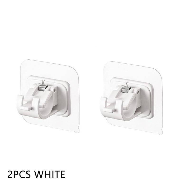 2025 NOVÝ Nastavitelný Klip na Záclonovou Tyč Samolepicí Svorka Háček Držák Záclonové Tyče na Zeď Bez Hřebíků Závěsné Stojany na Zeď