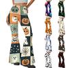 Women's Halloween Print Flared Yoga Pants Casual High Waist Stretchy Bootcut Trousers for Daily Wear and Fitness Activities