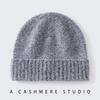 Womens 100% Pure Cashmere Beanie Oversized Warm Knit Hat Winter