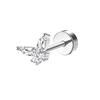 Bobisty 1PC Cartilage Stainless Steel Earrings for Women Flat Back Stud Earrings for Cartilage Helix Piercing Jewelry