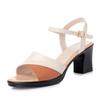 Fashion AIYUQI Sandals Women Summer 2025 New Soft Leather Women Roman Sandals Color Block High Heel Sandals Women