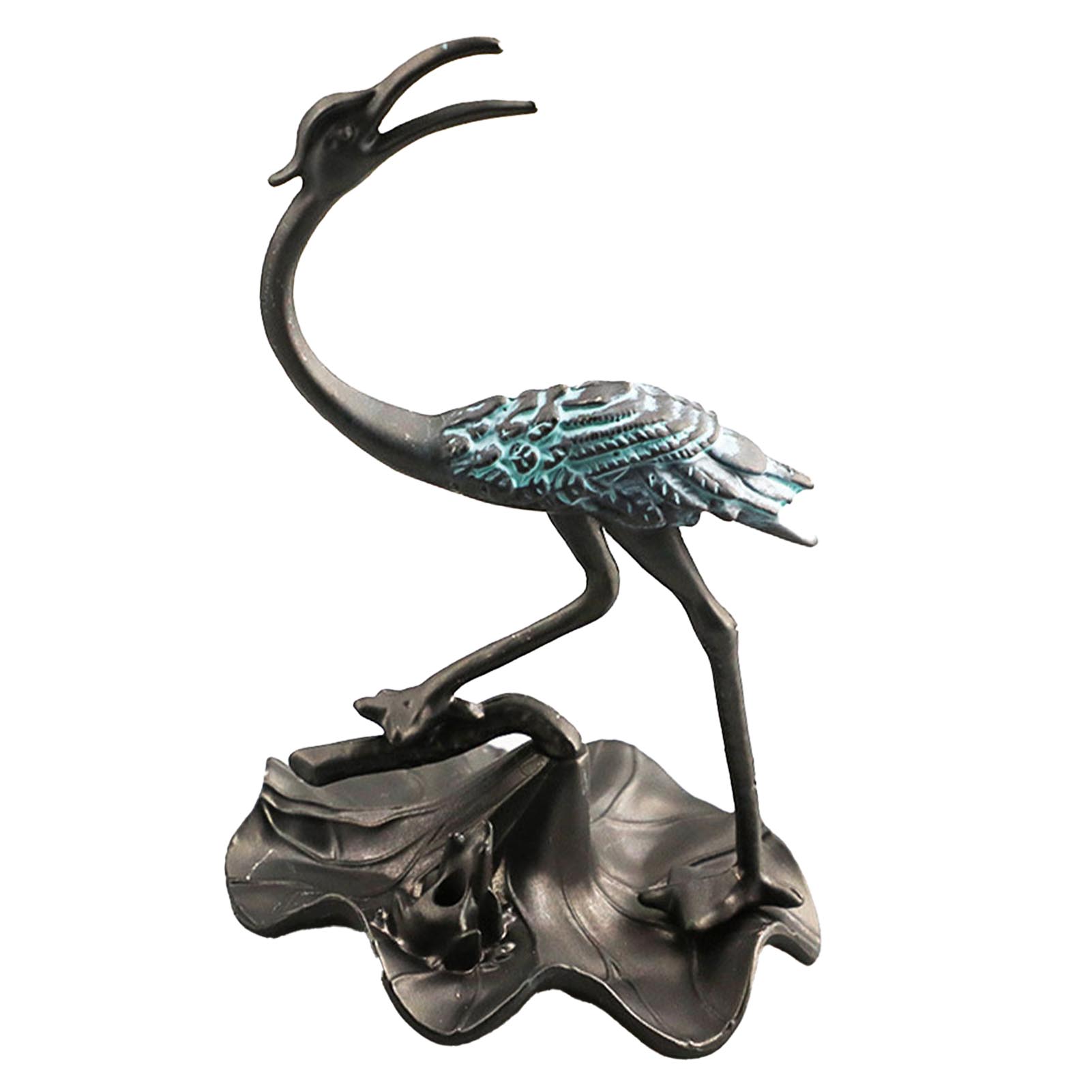 

Украшение в виде журавля, декоративная креативная скульптура из цинкового сплава в виде изящной птицы для украшения домашнего офиса