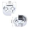 2 Pcs Wardrobe Closet Rod Bracket 16/19/22/25mm U-Shaped Open Type Socket Bracket Shower Curtain Rod Pole End Supports Socket