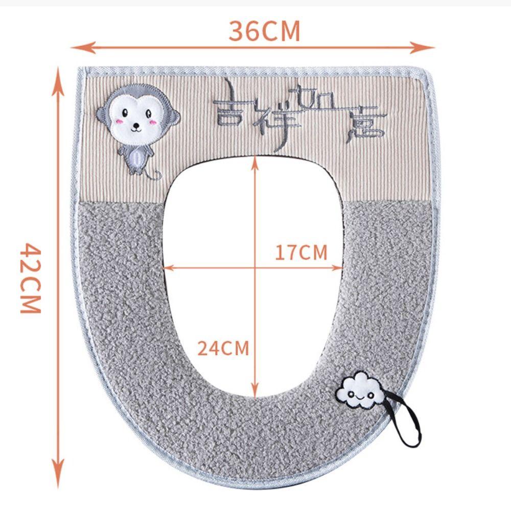 Zipper Style Cushion+lid Cover Bathroom Universal Closestool Seat Case Toilet Seat Cover  Toilet