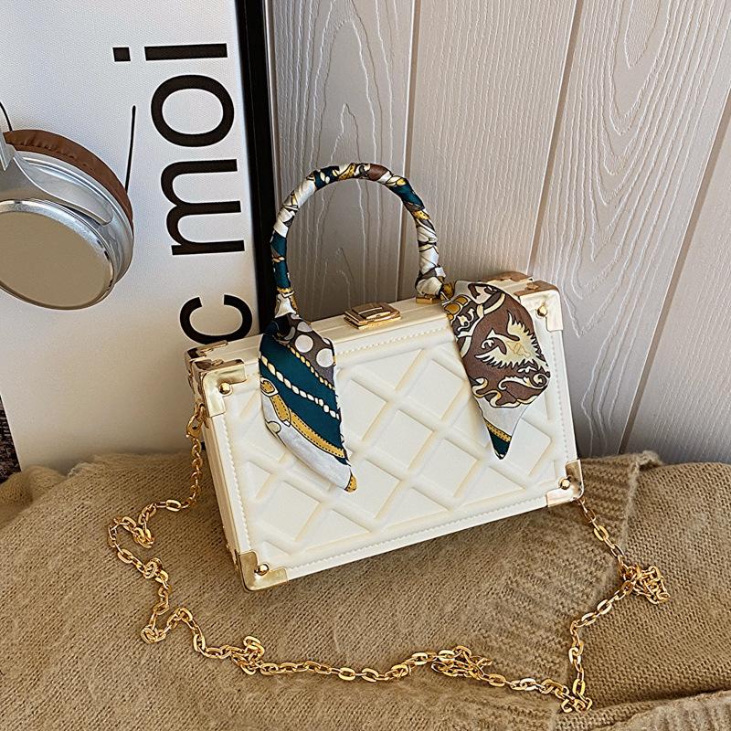 Exquisite women's plaid armpit bag simple bag casual box crossbody bag