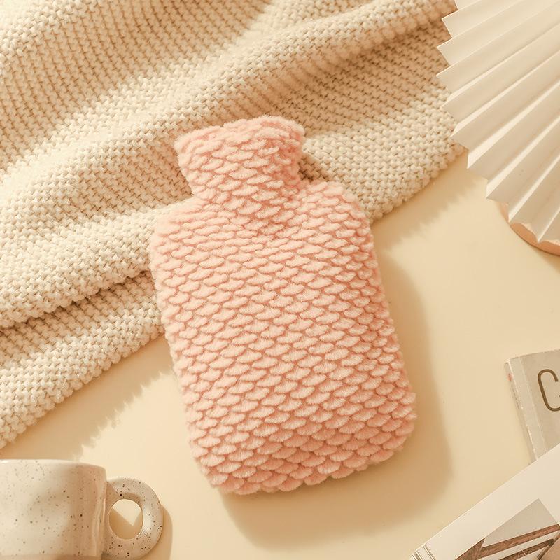 Cute Plush Hot Water Bottle Water Injection Small Mini Thick Explosion-proof Warm Water Bag Medium Hot Compress Belly Hand Warmer Female
