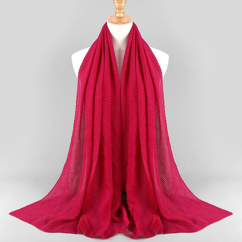 Women Plain Cotton Scarf Head Hijab Wrap Solid Full Cover-up Shawls Foulard Femme Headband Crinkle Muslim Hijabs Store 2024 NEW