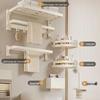 Handun Cream Style Foldable Towel Rack with Hooks