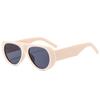 Ins Popular Fashion Pilot Women Sunglasses Retro Tea Blue Shades UV400 Men Trending Wide Legs Sun Glasses