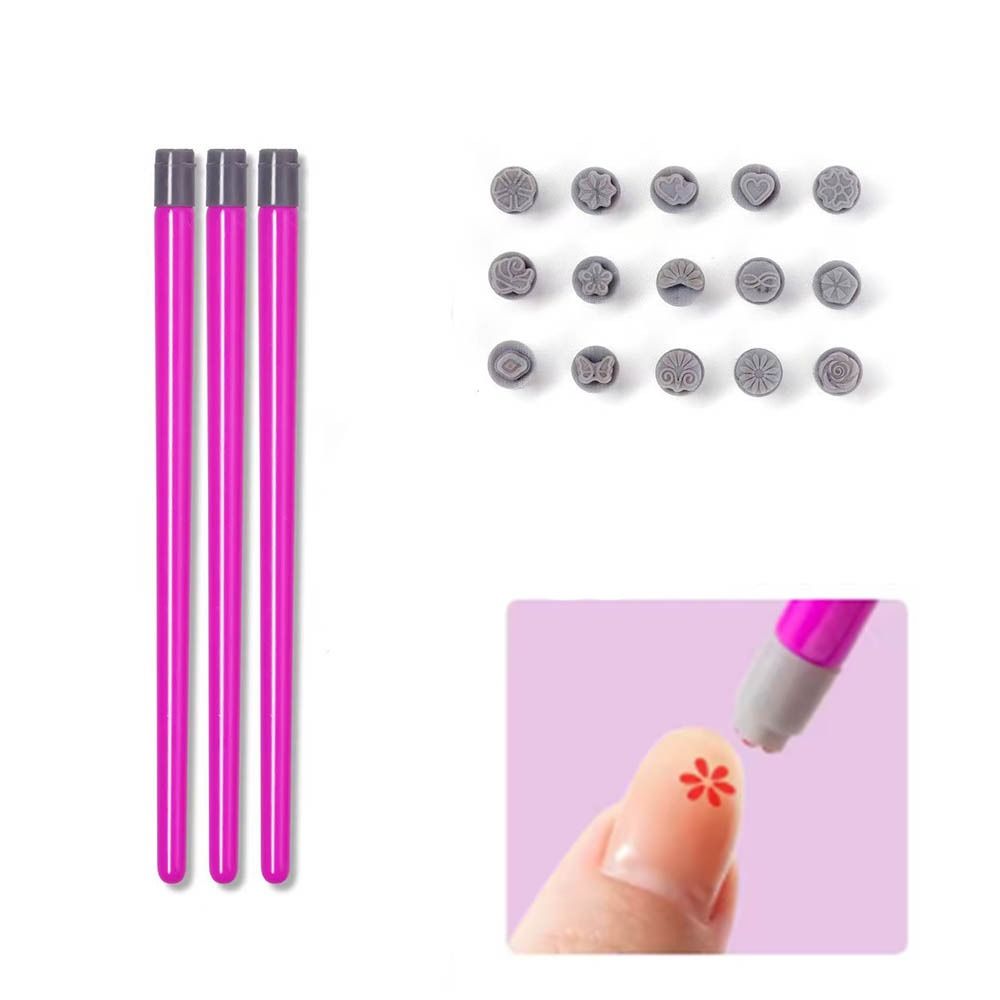 Non-Alcoholic Nail Template Easy  DIY Manicure Carving Mold Nail Art Stamp Pen  Manicure Tool