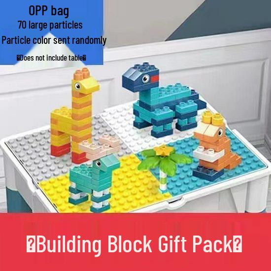 Multifunctional Building Block Table for Kids, Compatible with Large Lego Pieces, Educational Toy for Boys Ages 3-6