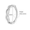 Right Grand ASTM F136 Titanium Twisted Rope Huggie Hoop Earring 16G Infinity CZ Hinged Clicker Septum Nose Ring Earlobe Piercing