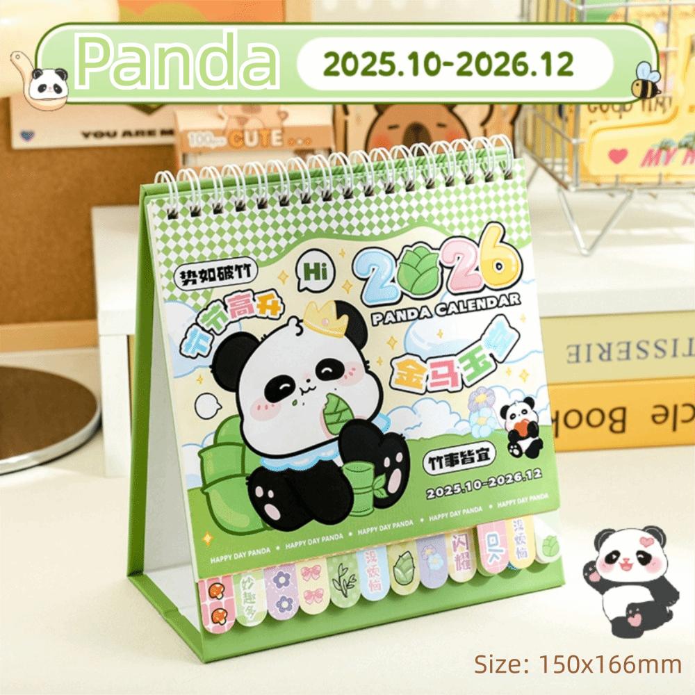 

Capybara/Panda Mini Calendar Desktop Decoration Schedule Planner Portable Daily Planner Gifts Panda