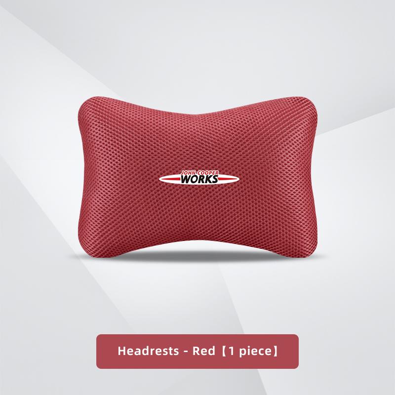 Car Seat Neck Headrest Waist Cushioning Ice Silk Pillow For MINI JCW Cabrio Cooper Countryman Aceman Clubman Coupe Paceman
