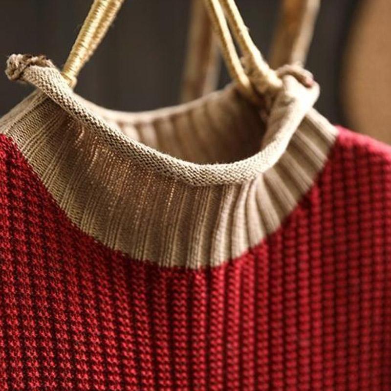 Sweater for Women Autumn Winter Turtleneck Pullover Warm Knitted Stretchy Long Sleeve Oversize Jumper Tops