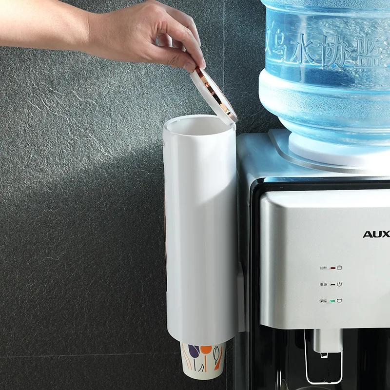 Paper Cup Holder, Automatic Cup Extractor, Water Dispenser, Hole Free, Household Dust-proof Paper Cup, Plastic Cup Storage Box