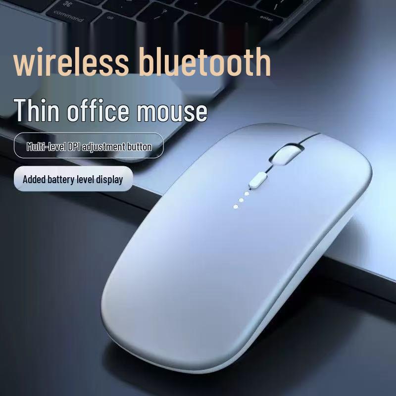 Rechargeable Dual-Mode Wireless Bluetooth Mouse with Custom Logo - Silent & Luminous for Business and Gaming