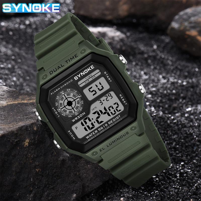 New Top Brand Lightweight Square Classic Student Watch Electronic Watch Luminous Waterproof Sport Men's Small Square Watch
