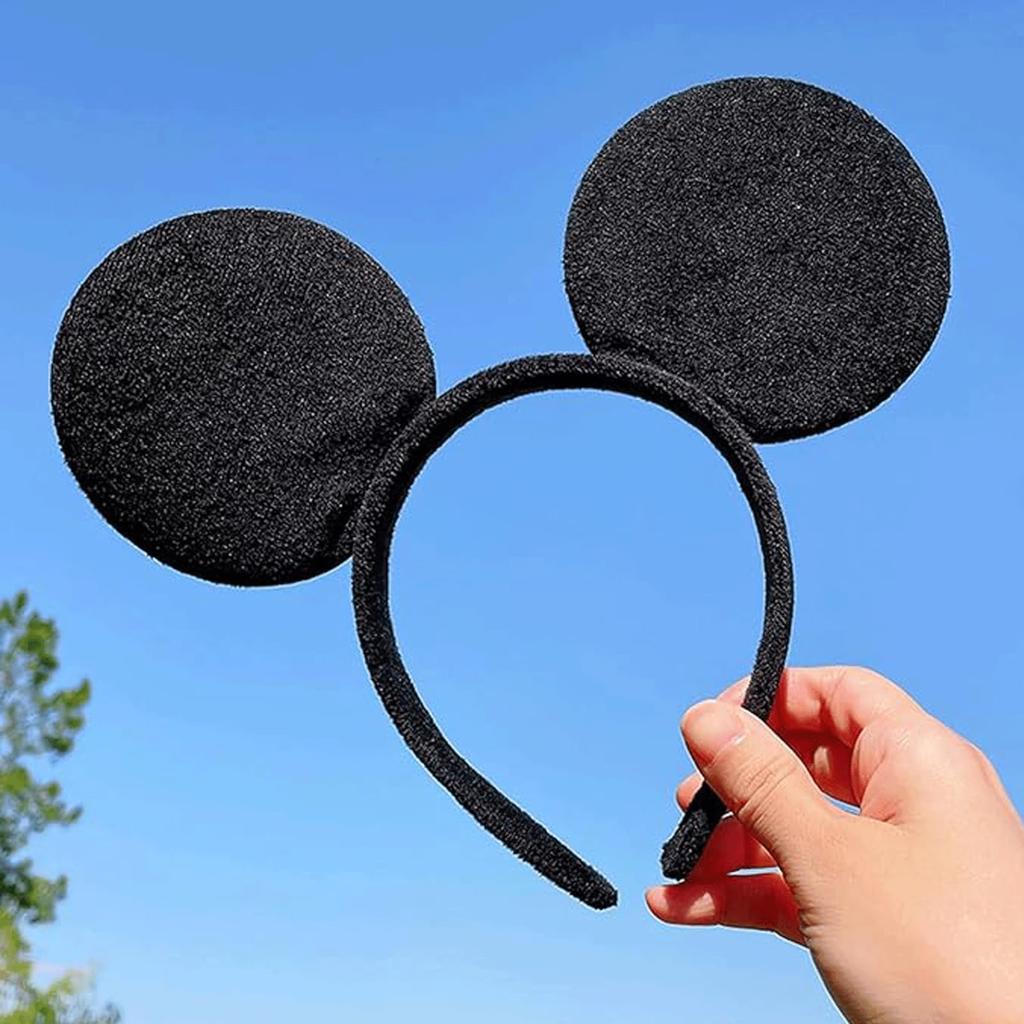[Bookworm] Mickey Mouse Headband, Disney Headband with Cute Mouse Ears, Perfect for Cosplay Parties, Halloween, Birthday Parties, Themed Events, and