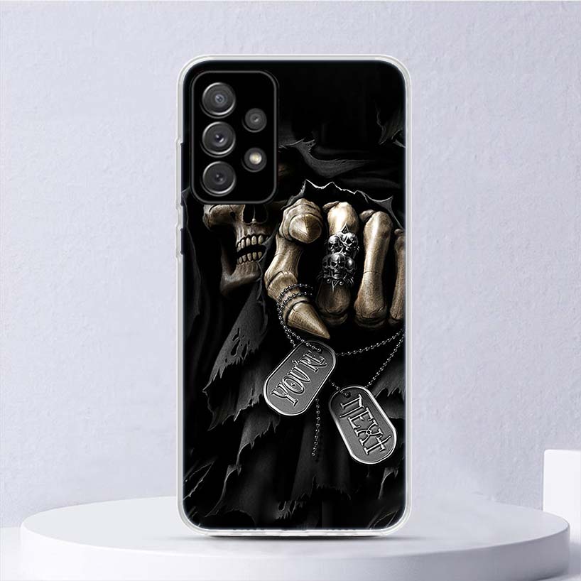 Grim Reaper Skull Skeleton Soft Case For Samsung Galaxy A52 A53 A32 A22 A12 5G Phone Cover A33 A23 A13 A72 A73 A02S A03S A42 Coq