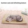 Covor de vară pentru animale de companie, pernă de canapea pentru animale de companie, pernă de podea, covor răcoros pentru câini, pernă răcoroasă pentru pisici de primăvară și vară, pernă din mătase de gheață, covoraș de dormit