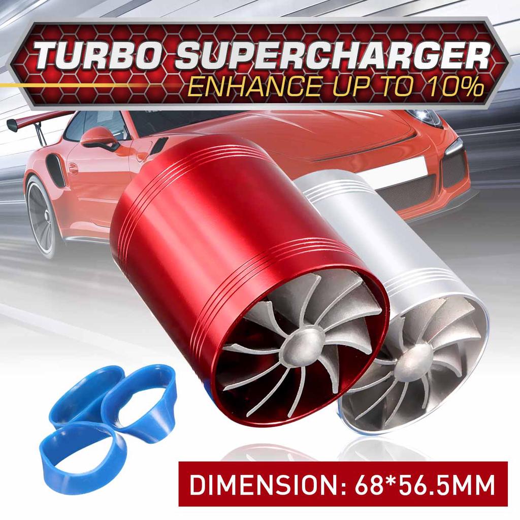 Buy Universal Car Air Filter Intake Fan Fuel Gas Saver Supercharger Turbine Turbo Charger