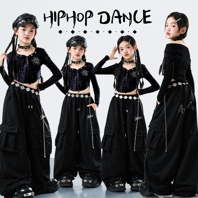 Jazz Dance Costumes for Girls Korean Version of Fashionable Jazz Dance Practice Suits for Girls Autumn Performance Costumes