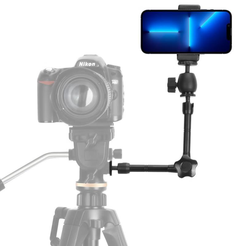 

YT03 Carbon Fiber DSLR Vertical L-Bracket with Ball Head Tripod, Magic Arm, and Extension Pole for Overhead Shooting