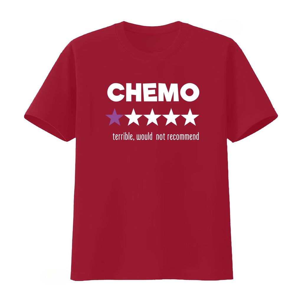 Funny Chemo T Shirt with Star Design for Cancer Survivors Sarcastic Chemotherapy RecomUnisexdation Unisexs Clothing Summer T Shirt