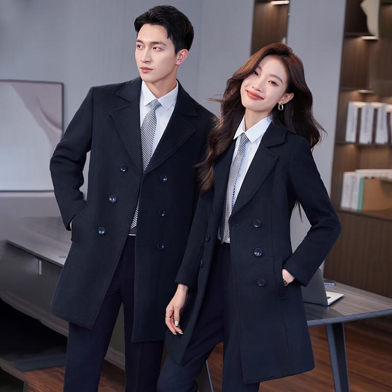 Teluoman Unisex Mid-length Wool Coat