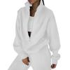 Women 2 Piece Outfits Sweatsuit Set Half Zip Long Sleeve Oversized Sweatshirt And Pencil Pants Wide Leg Sweatpant Set Tracksuit