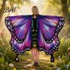 Halloween Cape Butterfly Wings Costume for Women, Adults Lightweight Scarf Wing Fairy Music Festivals, Cosplay Party Elegant Shawl