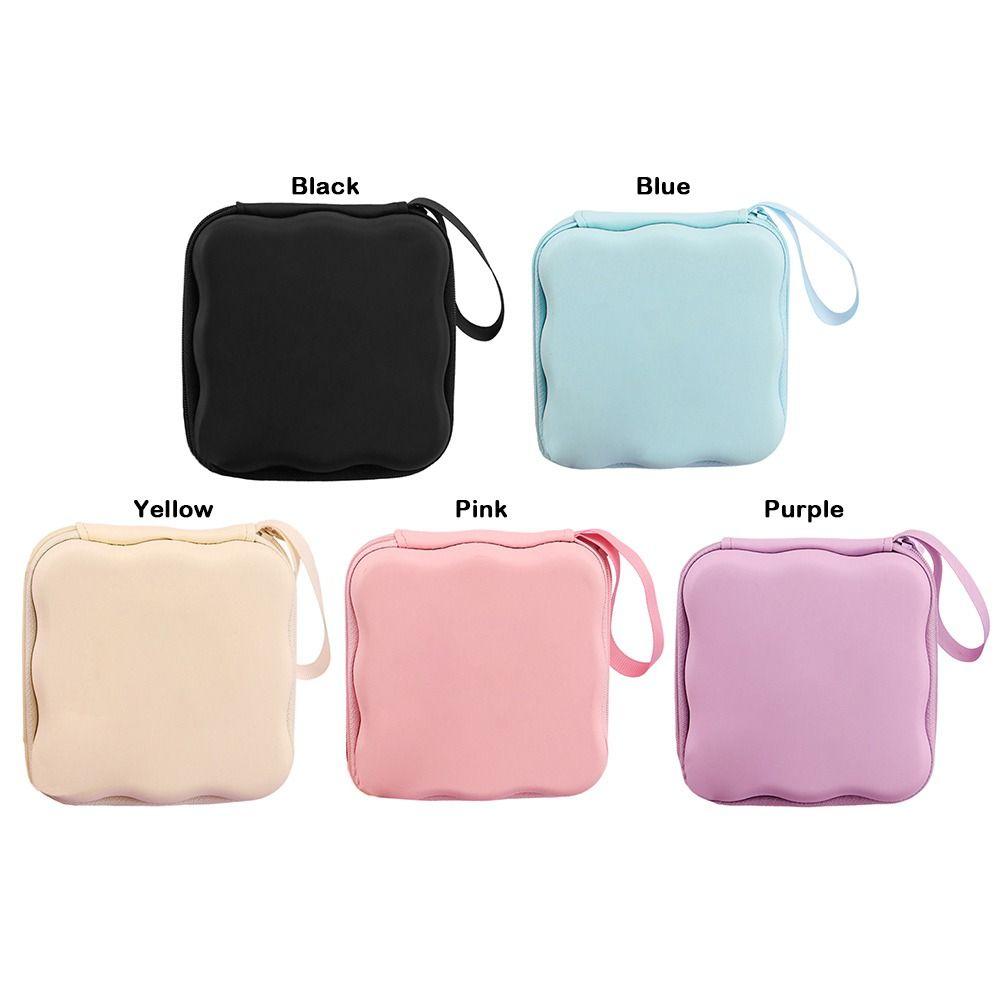 Cute Bow Knot Cable Protector Bag PU Portable Makeup Bag Charger Protector Storage Bag Travel