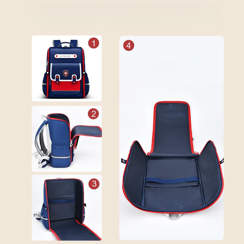 Neuer Grundschulrucksack Britischer Stil Jungenrucksack Leichtgewichtiger Mädchen-Doppelschulterrucksack