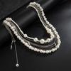 Exquisite Luxury Imitation Pearl Trousers Hipster Pant Jean Keychain for Men Punk Trousers Jeans Keyring Hiphop Jewelry
