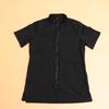 Grooming Workwear Nylon Anti- Static Work Clothes Hair Shirt Uniform Smock with Full Zipper for Cat Shop Black Size