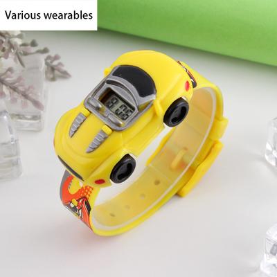 Niet-waterdicht Modieus Schattig Cartoon Auto Kinder Elektronisch Horloge Afneembaar Student Speelgoed Cadeau Horloge