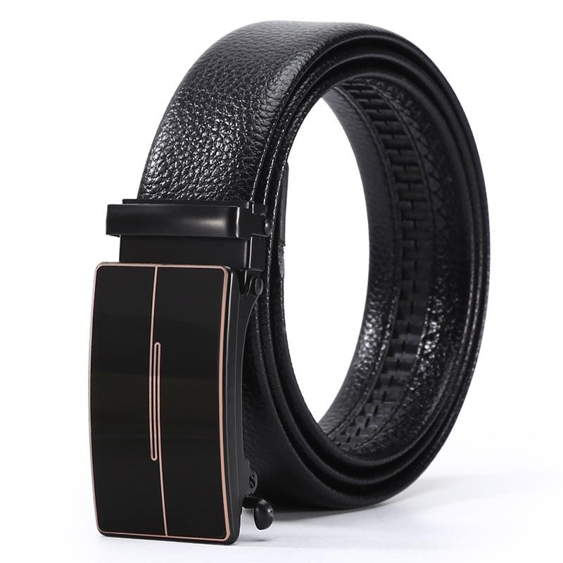 Belt Men'S Automatic Buckle Belt Zhongqing Business Cowhide Belt