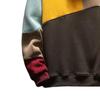 Men Autumn Hoodie Color Matching Thin Fleece Hooded Long Sleeves Oversized Keep Warm Big Pocket Casual Spring Hoodie for Daily Wear