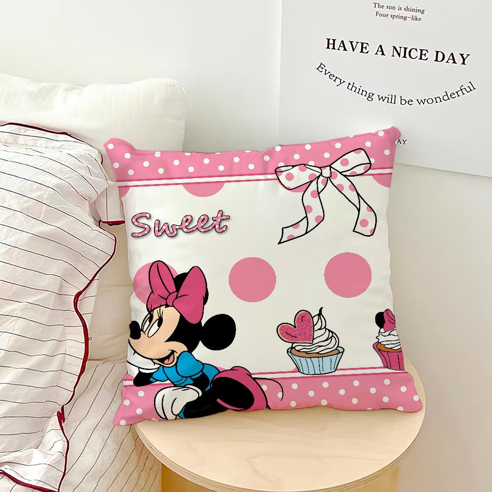 cartoon art pink cute m-Minnie Mouse Comfortable soft Pillow Case for Sofa Living Room Home office Decor Protective Covers