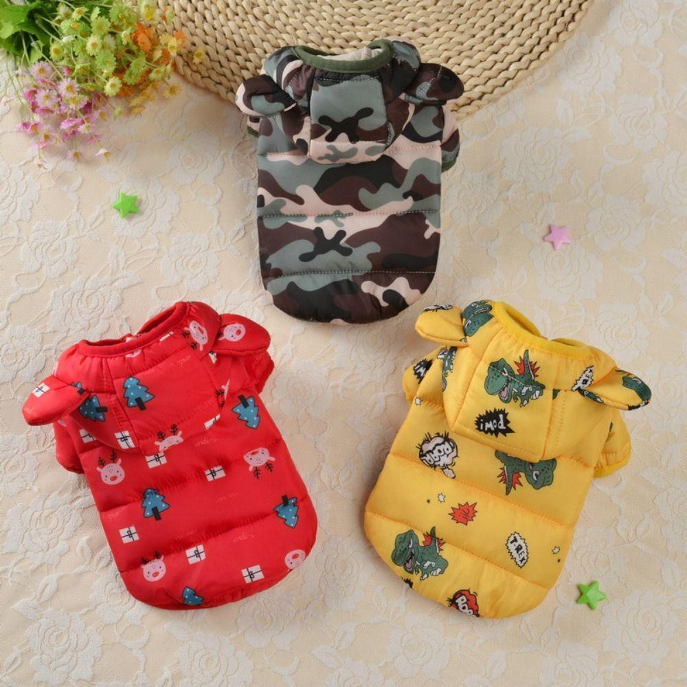 Cotton Puppy Warm Hoodie Soft Pet Warm Down Jacket Pet Dog Clothes Dog Bread Jacket  Winter