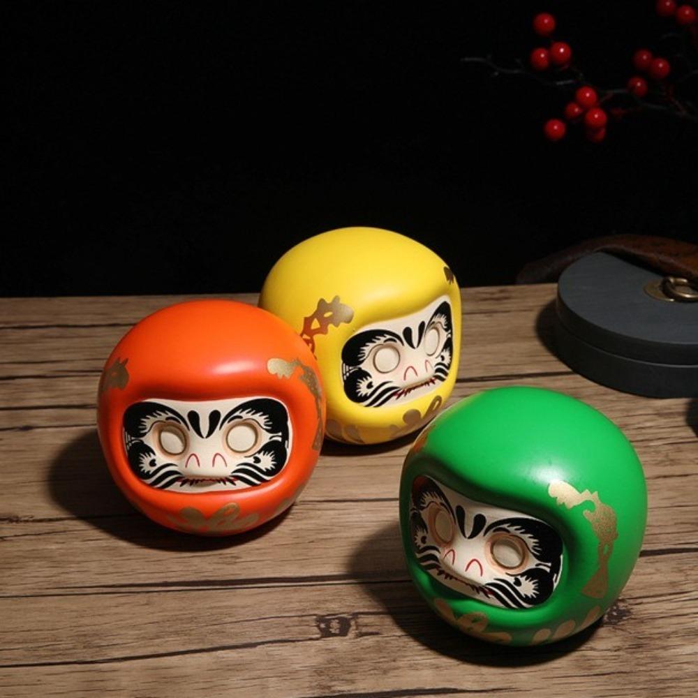Norocos farmec japonez Daruma păpușă statuie Zen pisică norocoasă avere ornament drăguț cutie de bani decor acasă