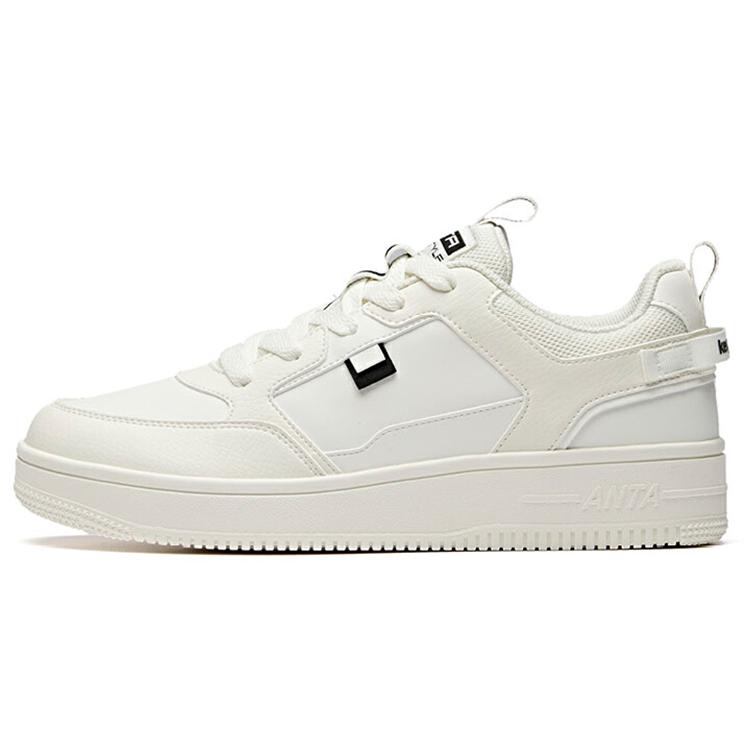 New Anta Slip Resistant, Abrasion Resistant, Lightweight Low Top Skateboard Shoes Men's White 912018066-2