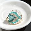 1 Pcs Rhinestone Tropical Fish Brooches Sparkling Crystal Inlay Vibrant Enamel Design For Daily Wear Party Accessory Gifts