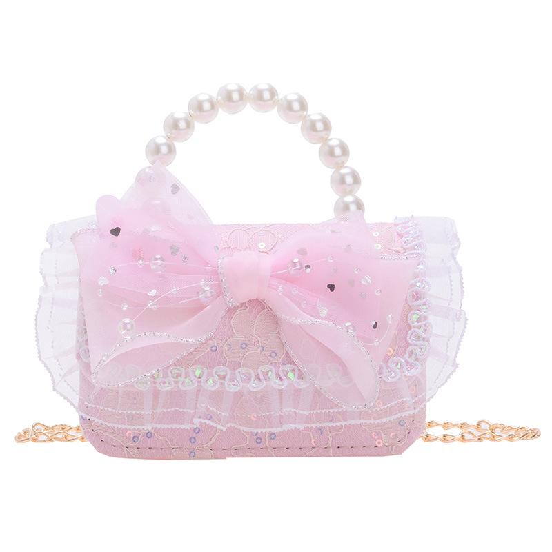 Girls' Pearl Handbag Princess Shoulder Bag Chain Children's Bag