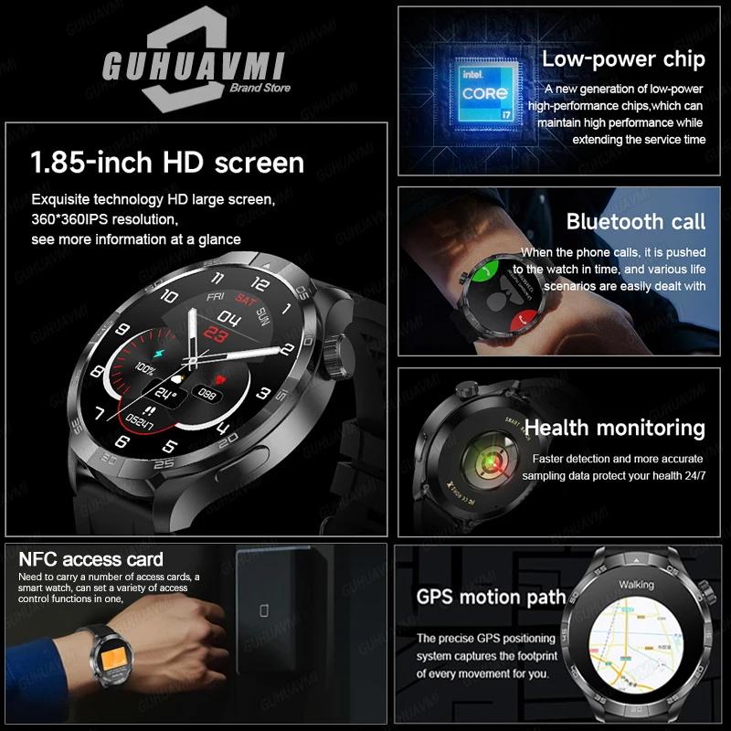 2026 Smart Watch Always Display AMOLED NFC Bluetooth Call GPS Trajectory Waterproof 1.85" AMOLED HD Health Sport Smartwatch Men for Android IOS