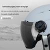 Unisex Ski & Snowboard Helmet with Integrated Goggles
