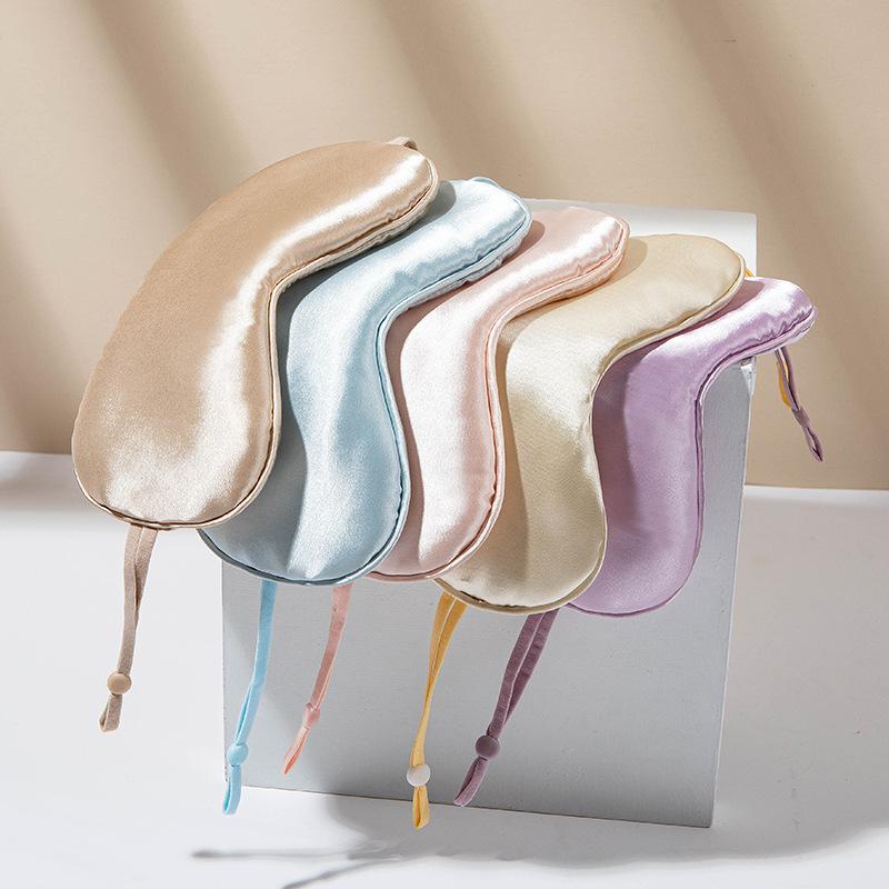 Hanging ear sleeping sleep shading eye mask artificial silk eye mask manufacturer
